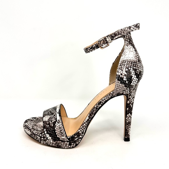 Michael Shannon Angelica Womens Sandals Snake Print Heel - Picture 7 of 12